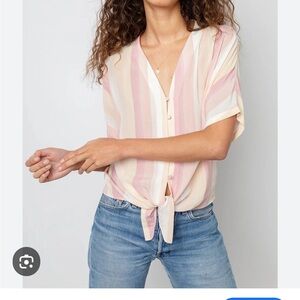 Rails Striped Pink and Cream Women's Top